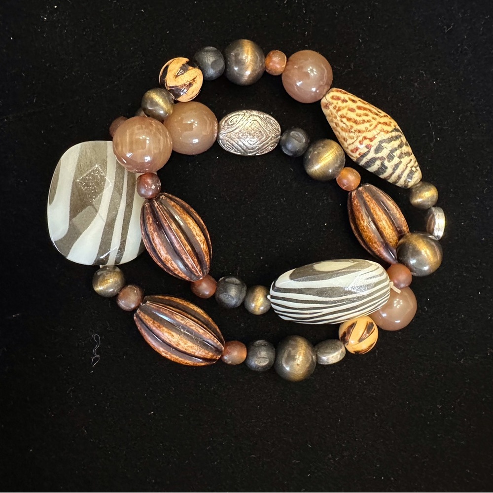 Premier designs animal printed beads double bracelets